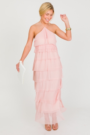 Penelope Pleated Maxi, Pink