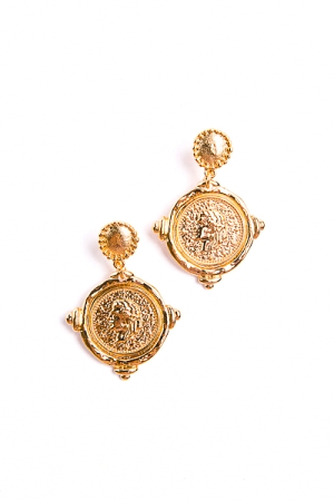 Charming Coin Earring, Gold