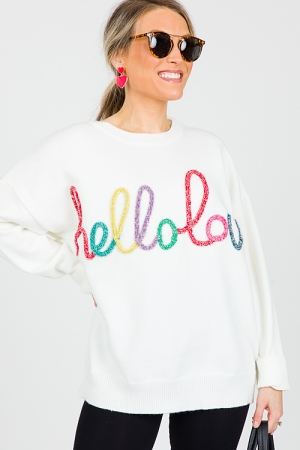 Hello Love Sweater, Ivory