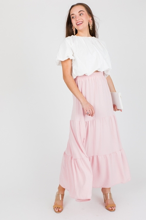 Lorna Maxi Skirt, Dusty Pink
