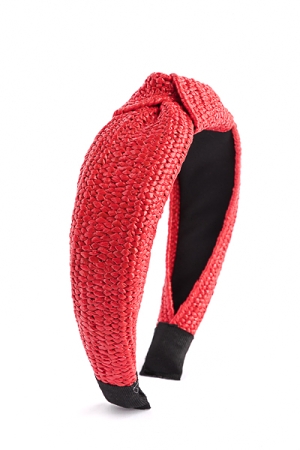 Rattan Headband, Red