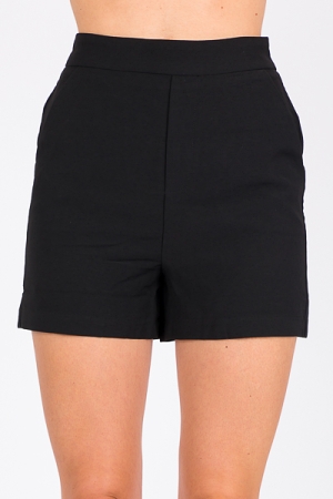 Lori Solid Shorts, Black