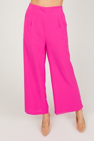 Kylie Pull-On Pants, Hot Pink