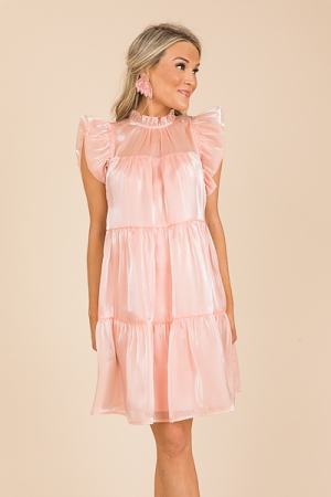 Shimmer Wow Dress, Peach