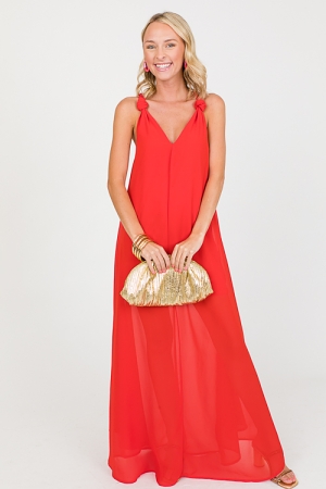 Knot Strap Maxi, Red