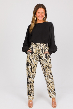 Demi Pull-On Pants, Taupe