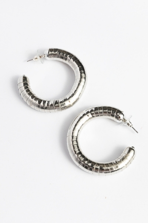 Wrapped Hoops, Silver