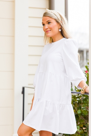 Janine Knit Dress, White