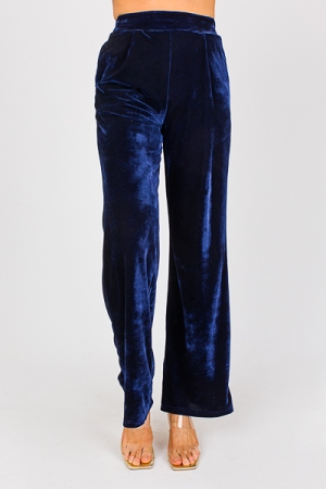 Blake Velvet Pants, Blue