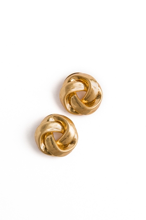 Knotted Statement Earring, Gold
