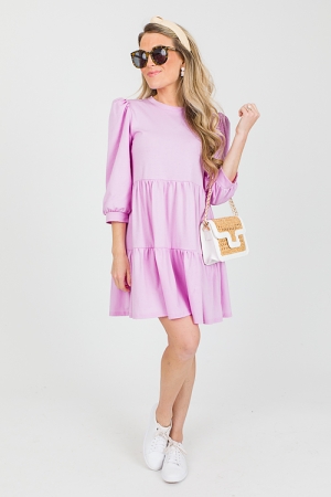 Janine Knit Dress, Lavender