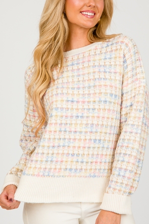 Suéter tejido tipo blusón “LV” $345 - Leah Boutique Online