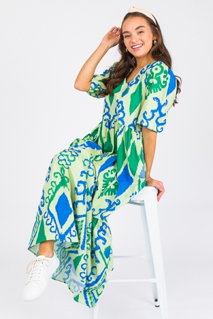 Molly Belted Maxi, Lime