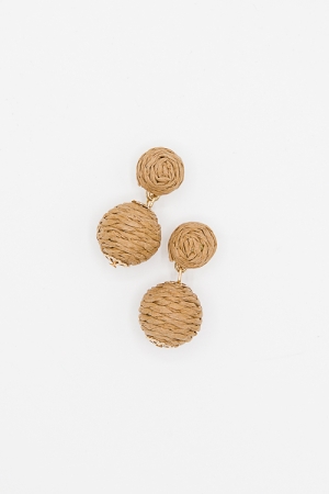 Raffia Drop, Natural