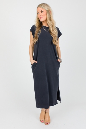 Laid Back Knit Midi, Black