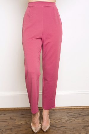 Straight Stretch Trouser, Mauve