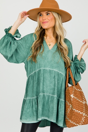 Mineral Wash Tiered Tunic