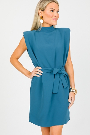 Blair Belted Dress, Blue
