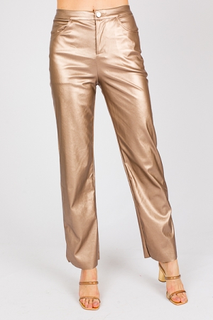Metallic Champagne Pants