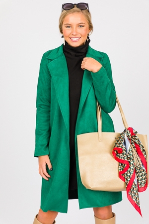 Camila Suede Jacket, Green