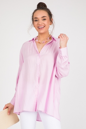 Pretty In Pink Button Up