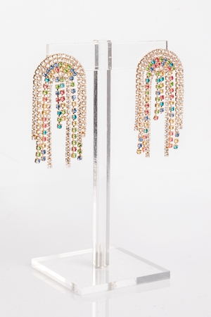 Crystal Arch Earrings, Rainbow