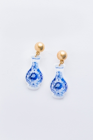 Chinoiserie Pottery Earring