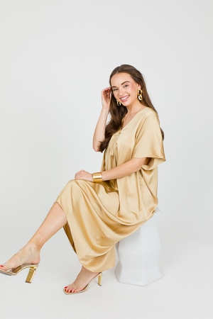 Icon Satin Midi, Taupe