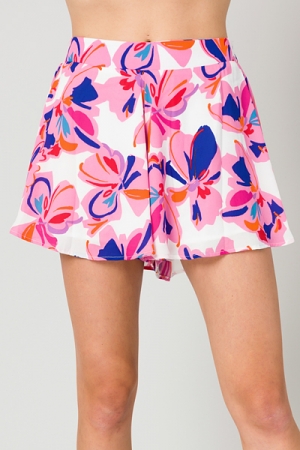 Adrey Shorts, Pink Floral