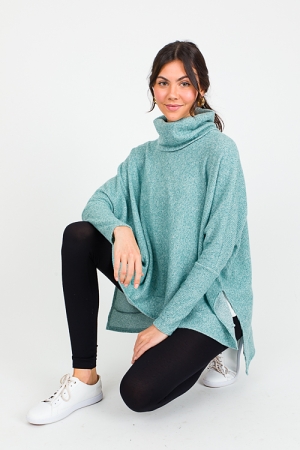 Oversize Thermal Tunic, Green