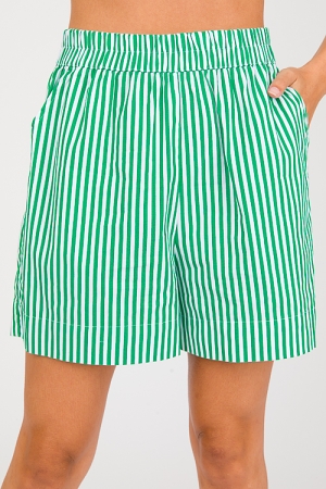 Karlie Stripe Shorts, Green