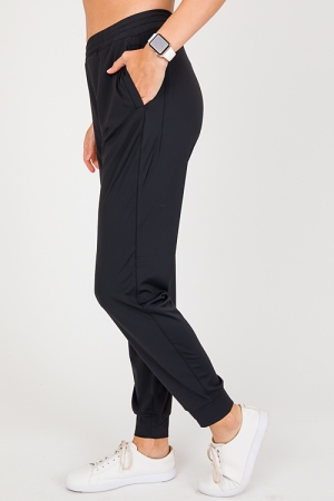 Cool Touch Stretch Joggers, Black