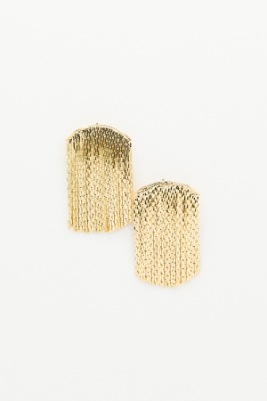 Reputation Fringe Earrings, Gold