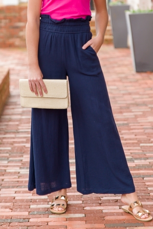 nala wide leg swim pants Navy | myglobaltax.com