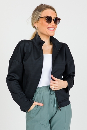 Scuba Zip Jacket, Black