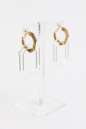 Double Octagon Earrings